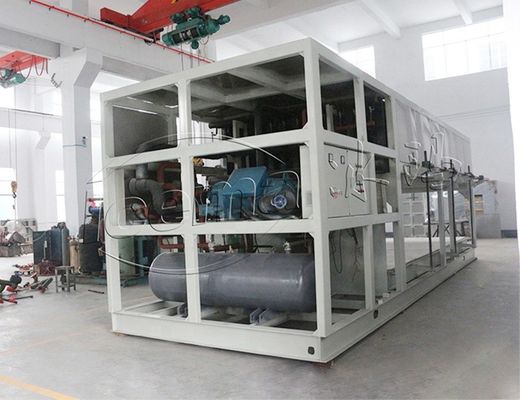 R22 R404A डायरेक्ट कूलिंग ब्लॉक आइस मशीन ताजा पानी 10 टन औद्योगिक