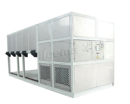 R22 R404A डायरेक्ट कूलिंग ब्लॉक आइस मशीन ताजा पानी 10 टन औद्योगिक