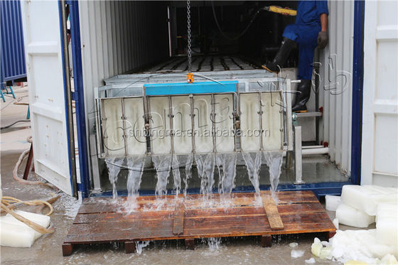 10T ब्राइन रेफ्रिजरेशन ब्लॉक आइस मशीन 380V 3P