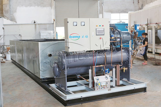 CE 15 टन औद्योगिक ब्लॉक आइस मेकर मशीन 70.5KW 380V