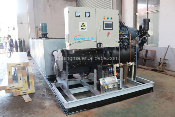 CE 15 टन औद्योगिक ब्लॉक आइस मेकर मशीन 70.5KW 380V