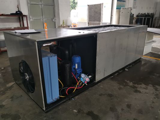 औद्योगिक 2T / 24H ब्राइन रेफ्रिजरेशन ब्लॉक आइस मशीन नमक पानी बर्फ कारखाने / कोल्ड स्टोरेज / कूलिंग / फ्रेश के लिए