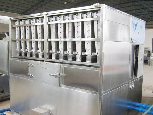 कॉफी शॉप ड्रिंक इंडस्ट्री आइस फैक्ट्री के लिए स्वचालित आइस क्यूब बनाने की मशीन औद्योगिक 8T / 24h