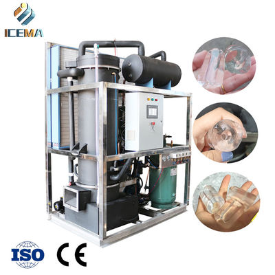 8 टन / 24H वाणिज्यिक ट्यूब आइस मशीन स्वचालित 380V