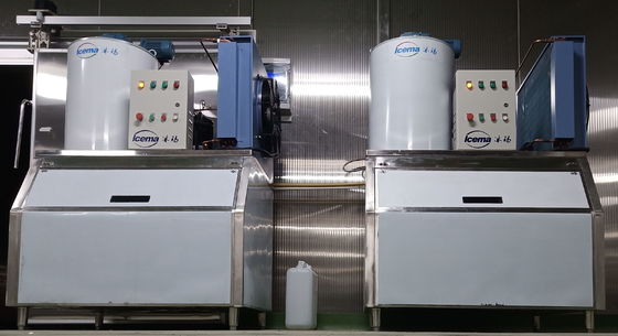 आइस स्टोरेज के साथ 2T फ्रेशवाटर फ्लेक आइस मशीन 380V/220V