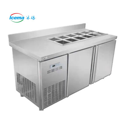 एयर कूल्ड स्लॉटेड वर्कबेंच रेफ्रिजरेटर 120L पेय