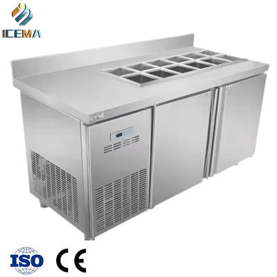 ताजा भोजन के लिए 340L वर्कबेंच रेफ्रिजरेटर R134A R22