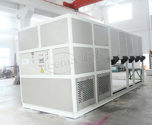 1 शीतलक द्रव के साथ प्रत्यक्ष शीतलन ब्लॉक बर्फ मशीन R22 / R404A बर्फ मोल्ड आकार 380*180*1000mm 6450*2360*2530mm