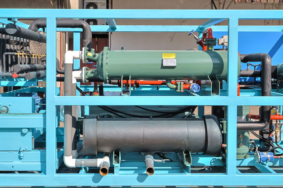 वायु/जल शीतलन 20 टन ब्लॉक बर्फ बनाने की मशीन अनुकूलित औद्योगिक बर्फ 85.5KW