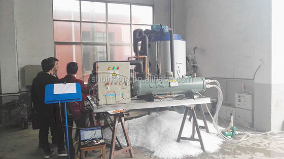 औद्योगिक मत्स्य पालन में उच्च उत्पादकता के लिए फ्लेक आइस बनाने की मशीन