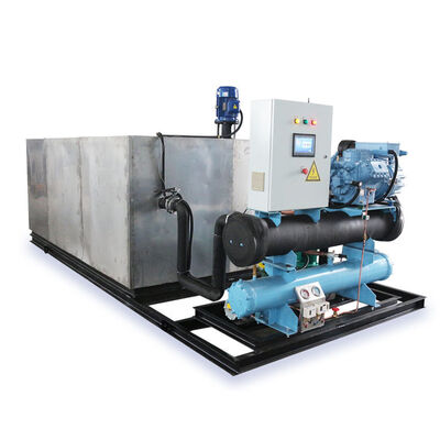 खरीदें 19.75KW मल्टीफंक्शन 2T 5T 10T 20T 5000 किलोग्राम बर्फ उत्पादन के लिए ब्राइन ब्लॉक आइस प्लांट online manufacture