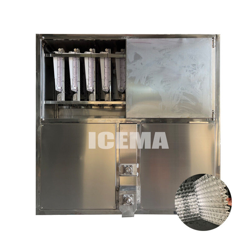 ICEMA 2T/24H आइस मशीन आइस प्लांट के लिए स्वचालित आइस क्यूब बनाने वाली मशीन