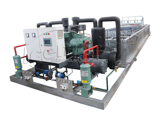 अच्छा मूल्य CE 15 टन औद्योगिक ब्लॉक आइस मेकर मशीन 70.5KW 380V ऑनलाइन