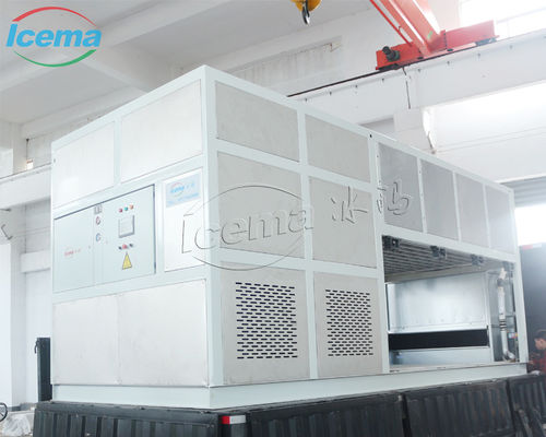 अच्छा मूल्य 37.5KW शीतलन क्षमता स्टेनलेस स्टील प्लेट वाष्पीकरण के साथ प्रत्यक्ष शीतलन ब्लॉक बर्फ मशीन ऑनलाइन