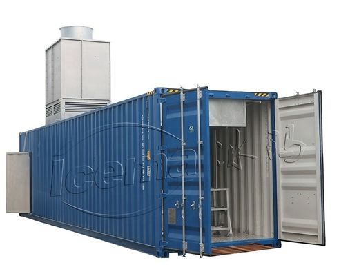 अच्छा मूल्य RefComp कंप्रेसर 31.25KW 8T कंटेनर ब्लॉक बर्फ मशीन बंदरगाह और क्वे के लिए हटाने योग्य ऑनलाइन